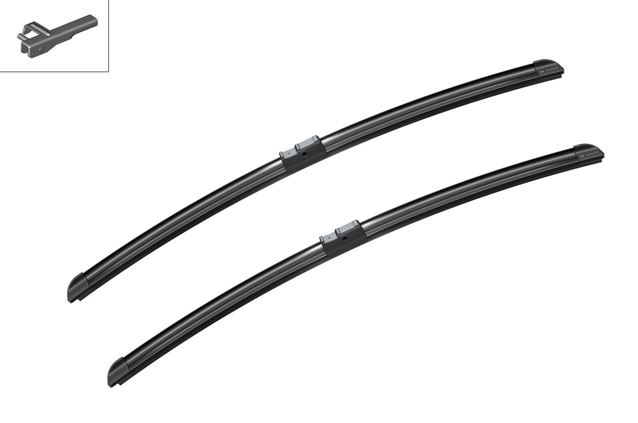Bosch 3397009087 2x Wiper Blades (Pair) Flat / Aero type