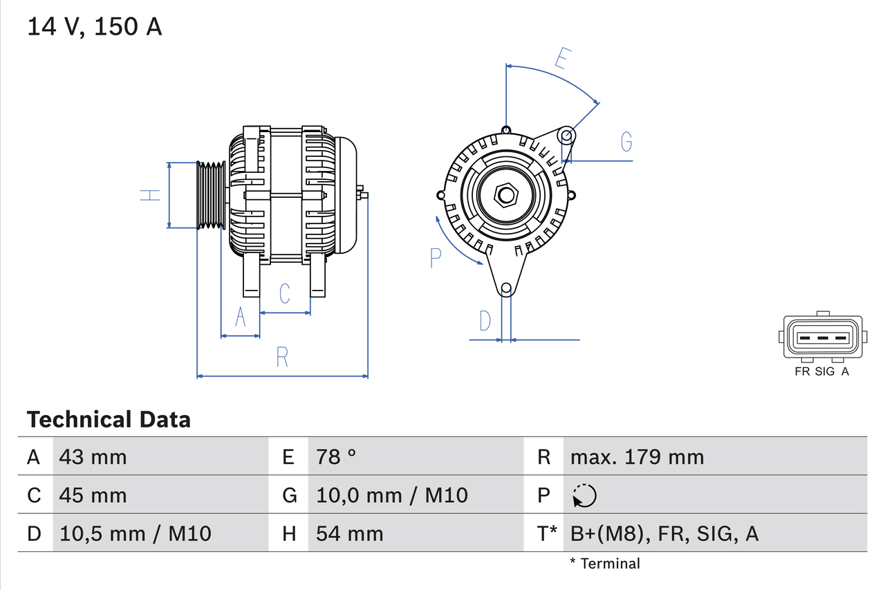 Bosch 0986049161 Alternator
