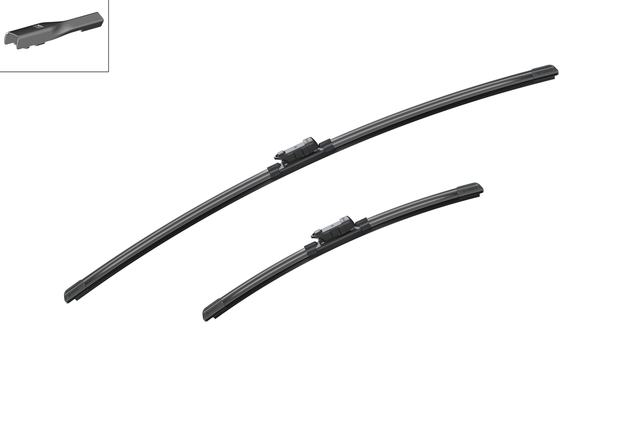 Bosch 3397007558 2x Wiper Blades (Pair) Flat / Aero type