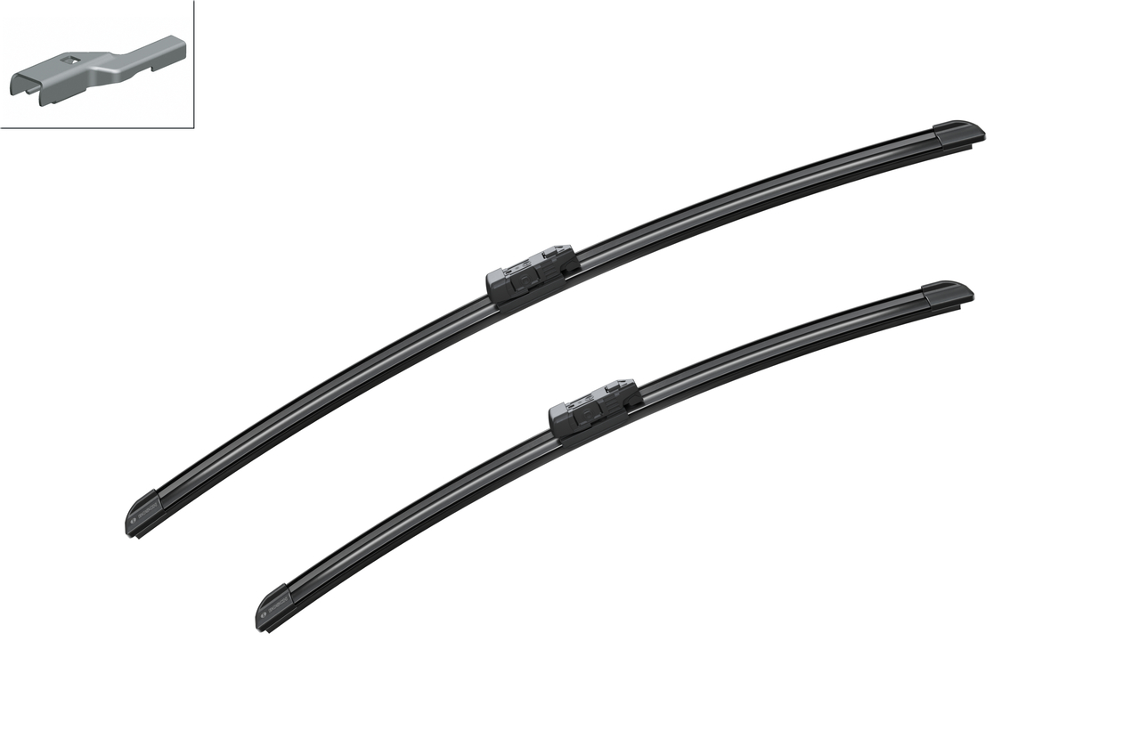 Bosch 3397007296 2x Wiper Blades (Pair) Flat / Aero type