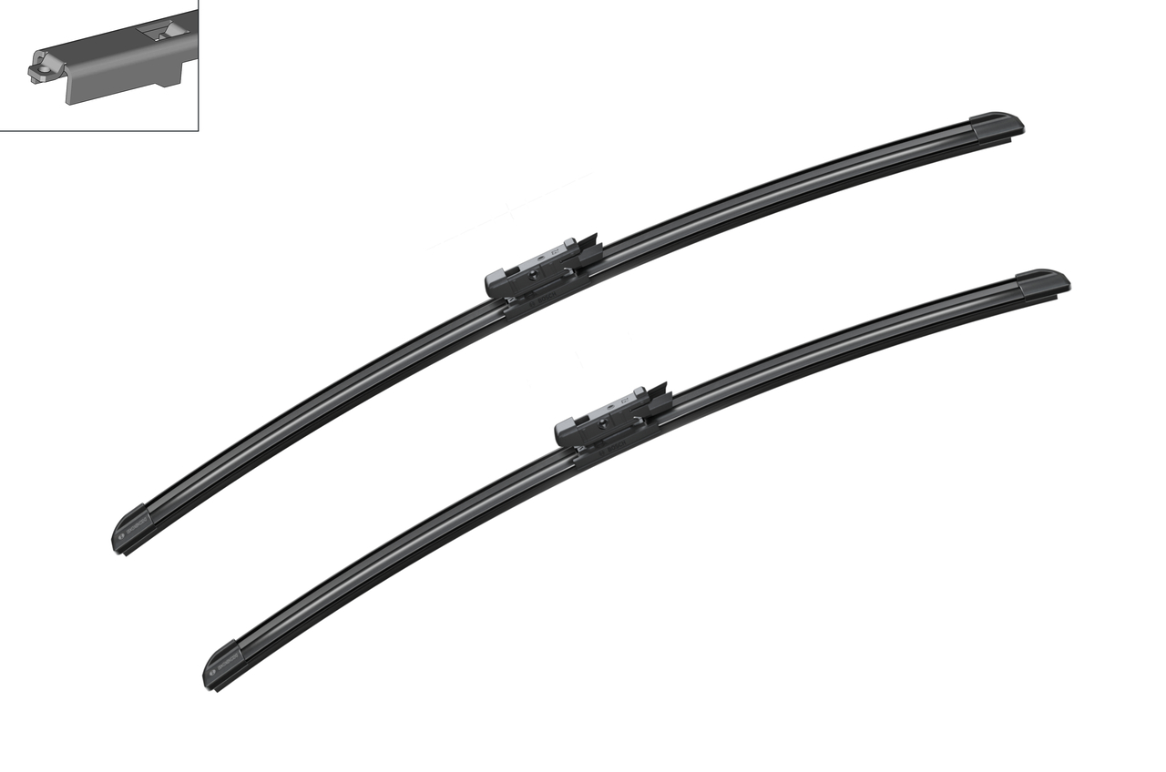 Bosch 3397118955 2x Wiper Blades (Pair) Flat / Aero type