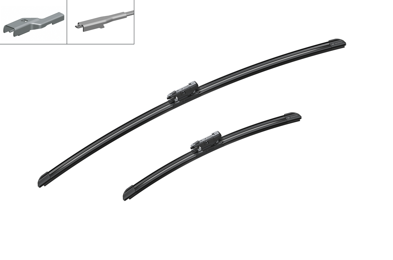 Bosch 3397007561 2x Wiper Blades (Pair) Flat / Aero type