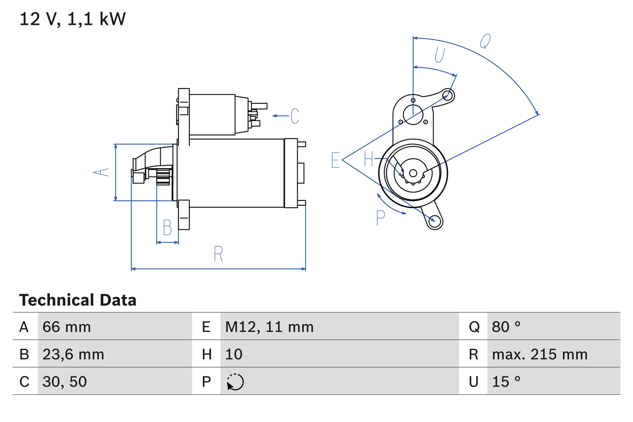 Bosch 0986024010 Starter Motor
