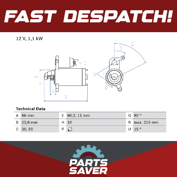 Bosch Starter Motor 0986024010 [PM413430]