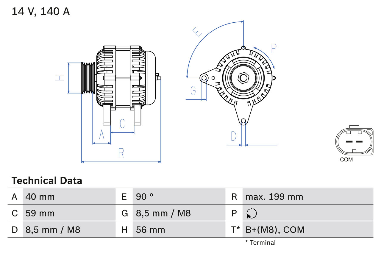 Bosch 0986081160 Alternator