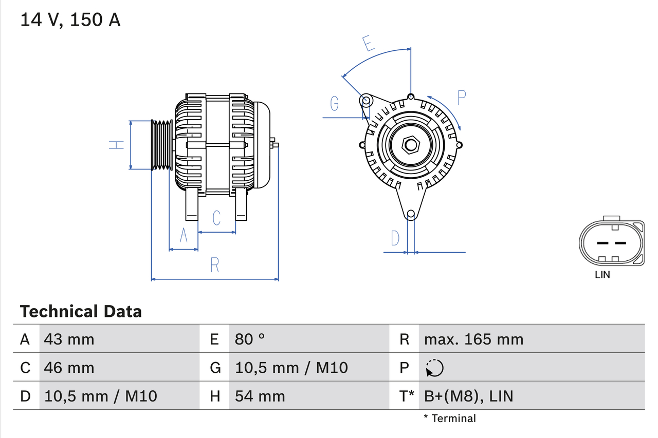 Bosch 0986081190 Alternator