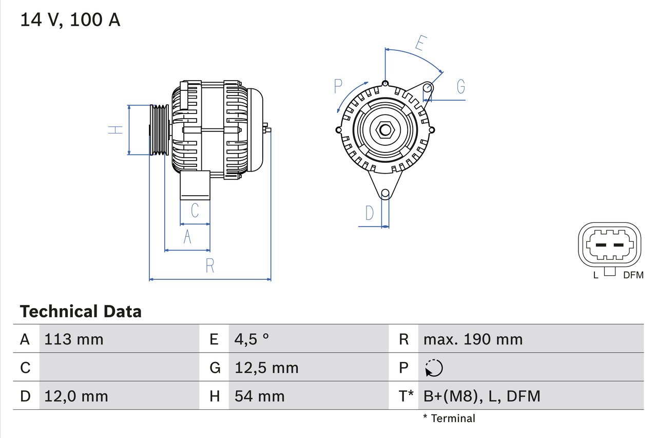 Bosch 0986081410 Alternator