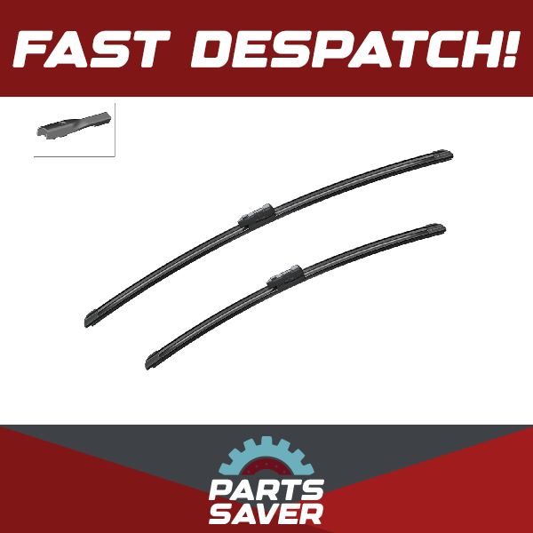 Bosch 2x Wiper Blades (Pair) Flat / Aero type Front A639S 3397007639 [PM415259]