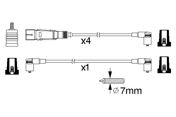 Bosch 0986356360 HT Leads Ignition Cables Set