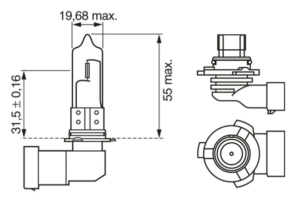Bosch 1987302807 HB3 Headlight Bulb