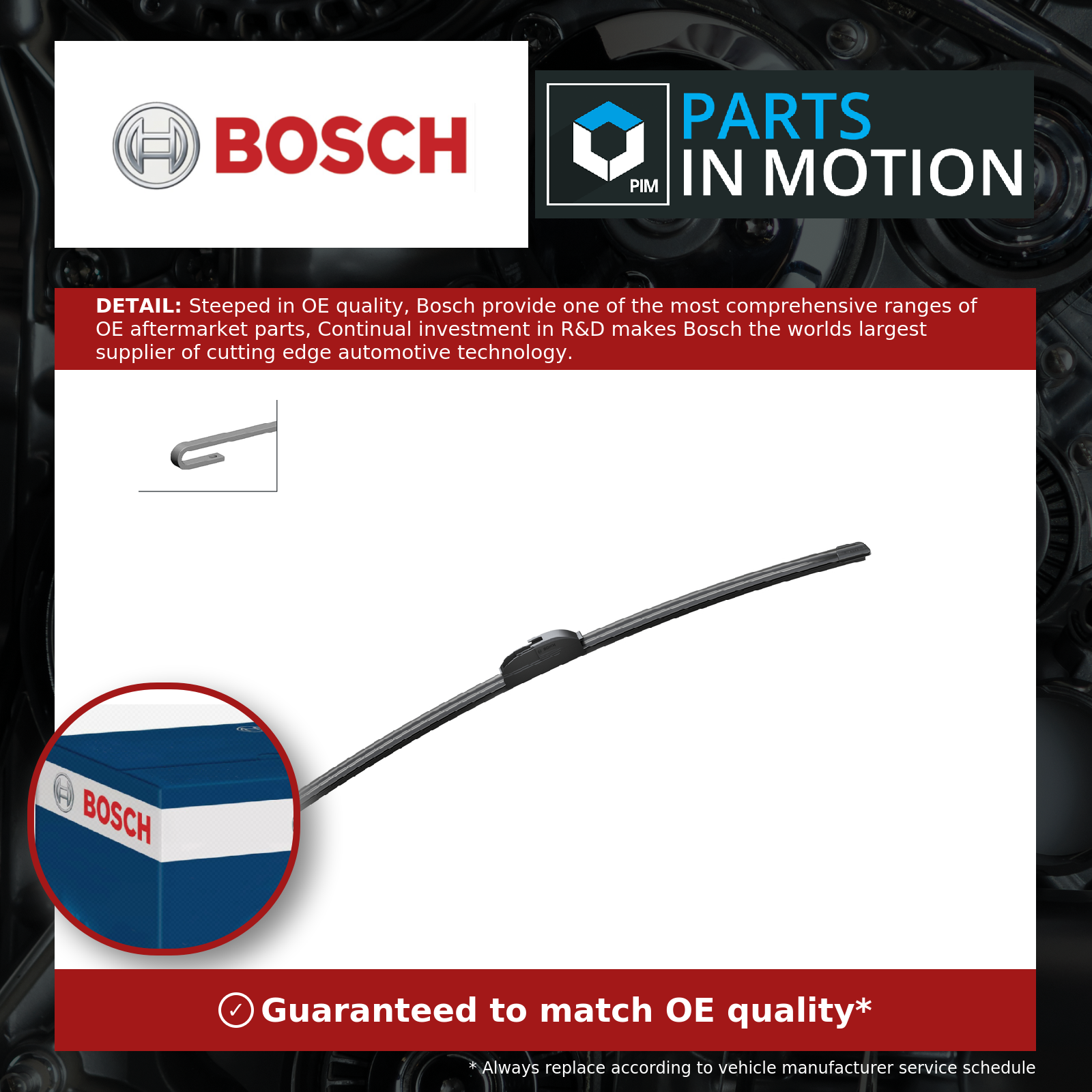 Bosch Wiper Blade Flat / Aero Type Front AR708U 3397006804 [PM513237]