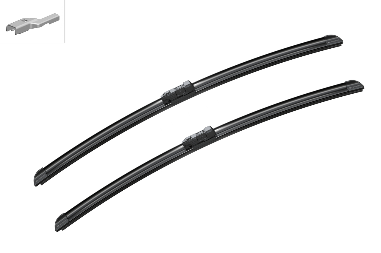 Bosch 3397009826 2x Wiper Blades (Pair) Flat / Aero type