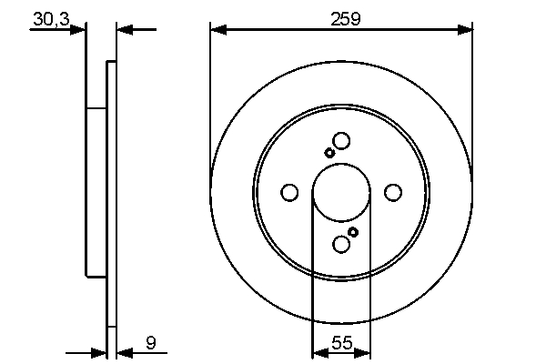 Bosch 0986479420 2x Brake Discs Pair Solid
