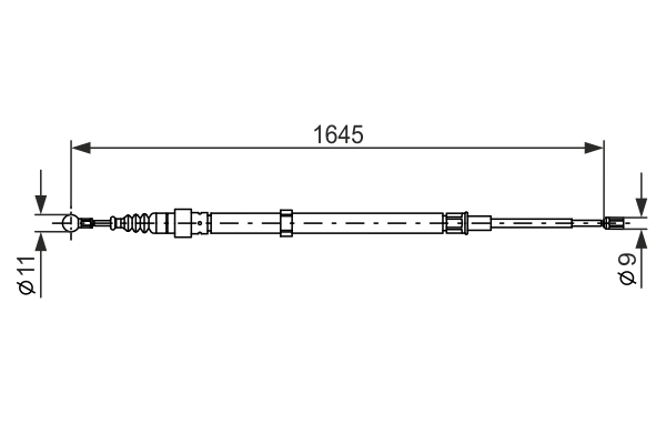 Bosch 1987482191 Handbrake Cable