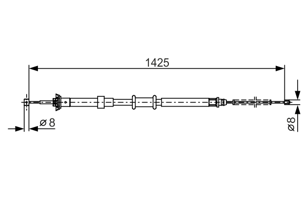 Bosch 1987482200 Handbrake Cable