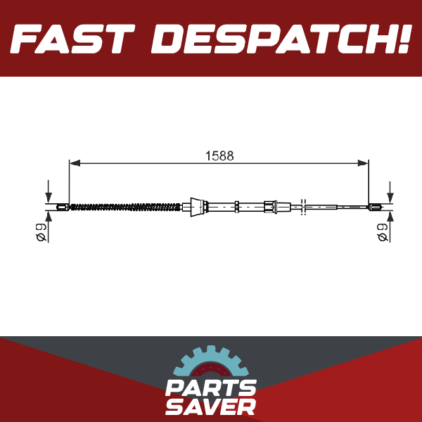 Bosch Handbrake Cable 1987482266 [PM562530]