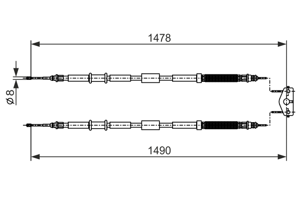 Bosch 1987482282 Handbrake Cable