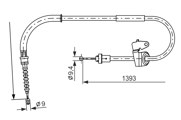 Bosch 1987482227 Handbrake Cable