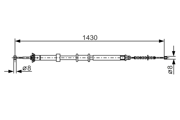 Bosch 1987482240 Handbrake Cable