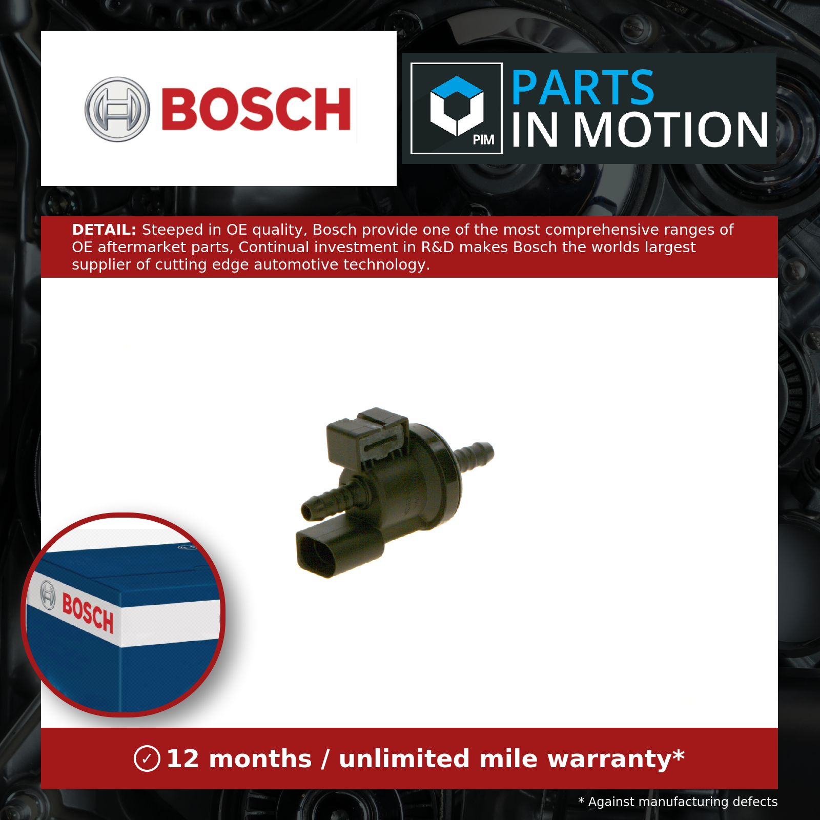 Bosch Fuel Tank Breather Valve 0280142431 [PM722058]