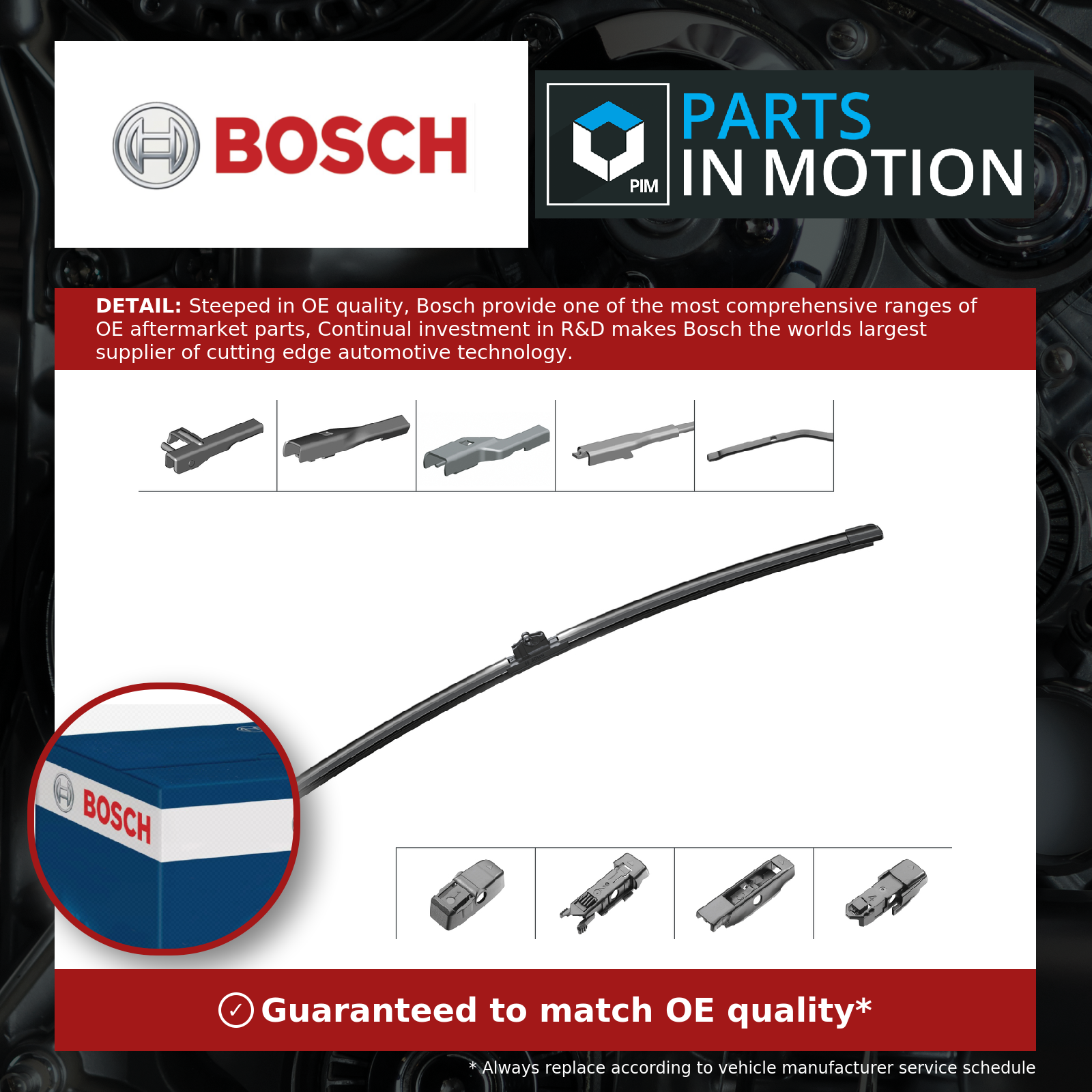 Bosch Wiper Blade Flat / Aero Type AP24U 3397006837 [PM849615]