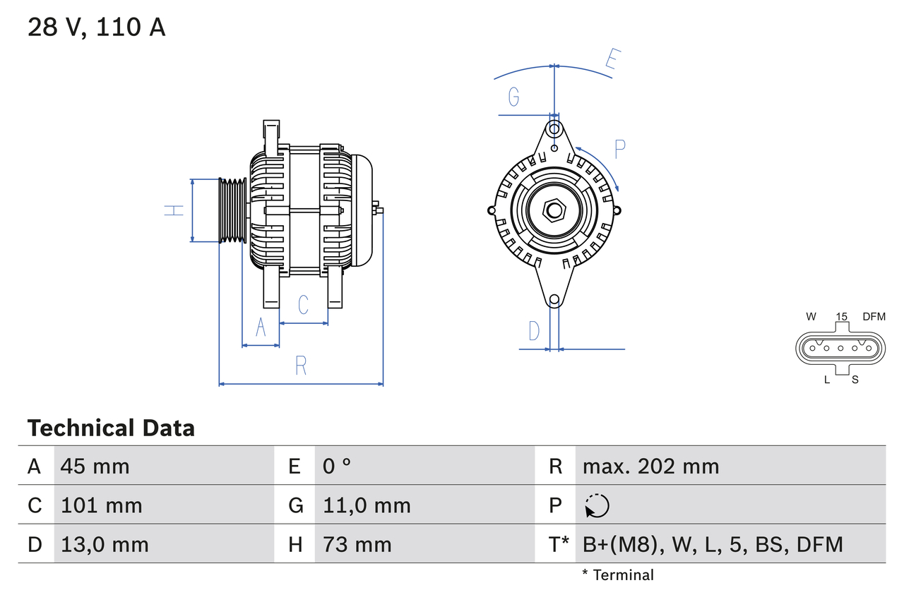 Bosch 0986049350 Alternator