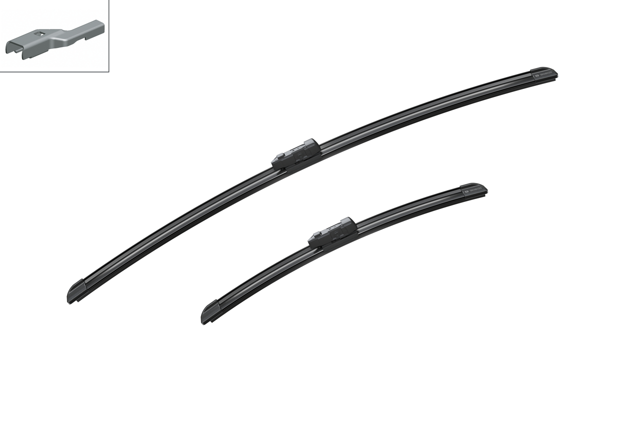 Bosch 3397014143 2x Wiper Blades (Pair) Flat / Aero type
