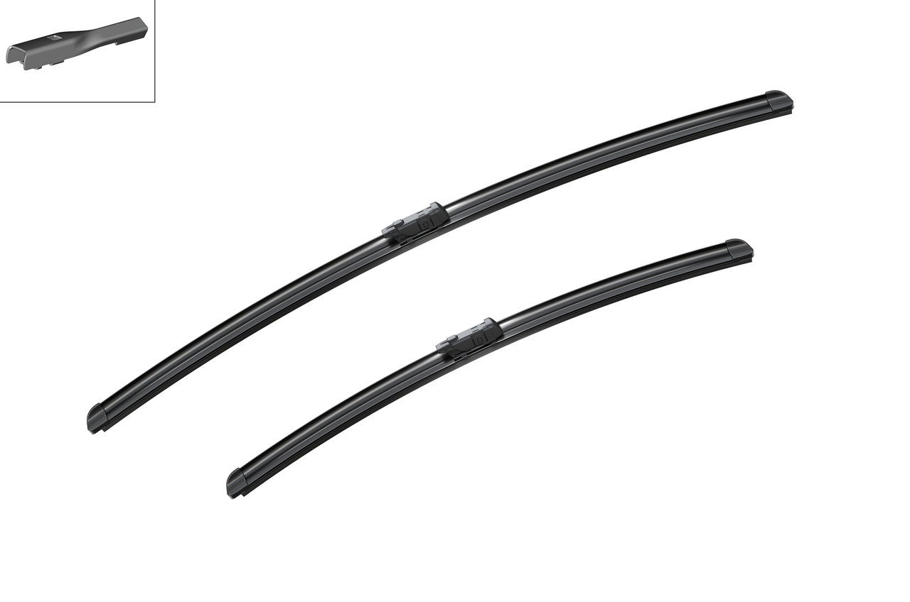 Bosch 3397007587 2x Wiper Blades (Pair) Flat / Aero type