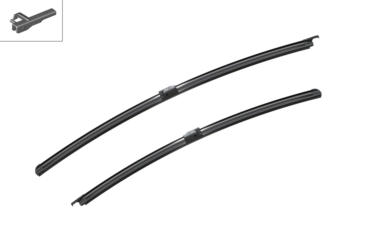 Bosch 3397118963 2x Wiper Blades (Pair) Flat / Aero type