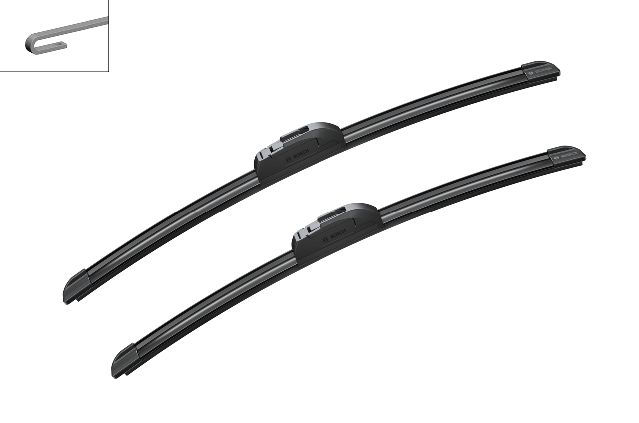 Bosch 3397014142 2x Wiper Blades (Pair) Flat / Aero type