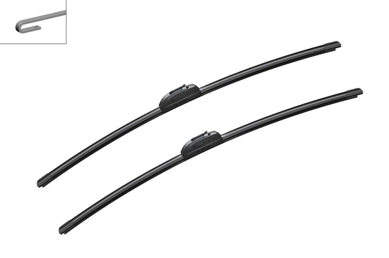 Bosch 3397009777 2x Wiper Blades (Pair) Flat / Aero type