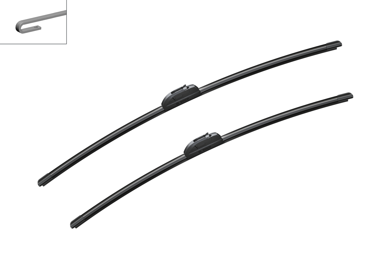 Bosch 3397007568 2x Wiper Blades (Pair) Flat / Aero type