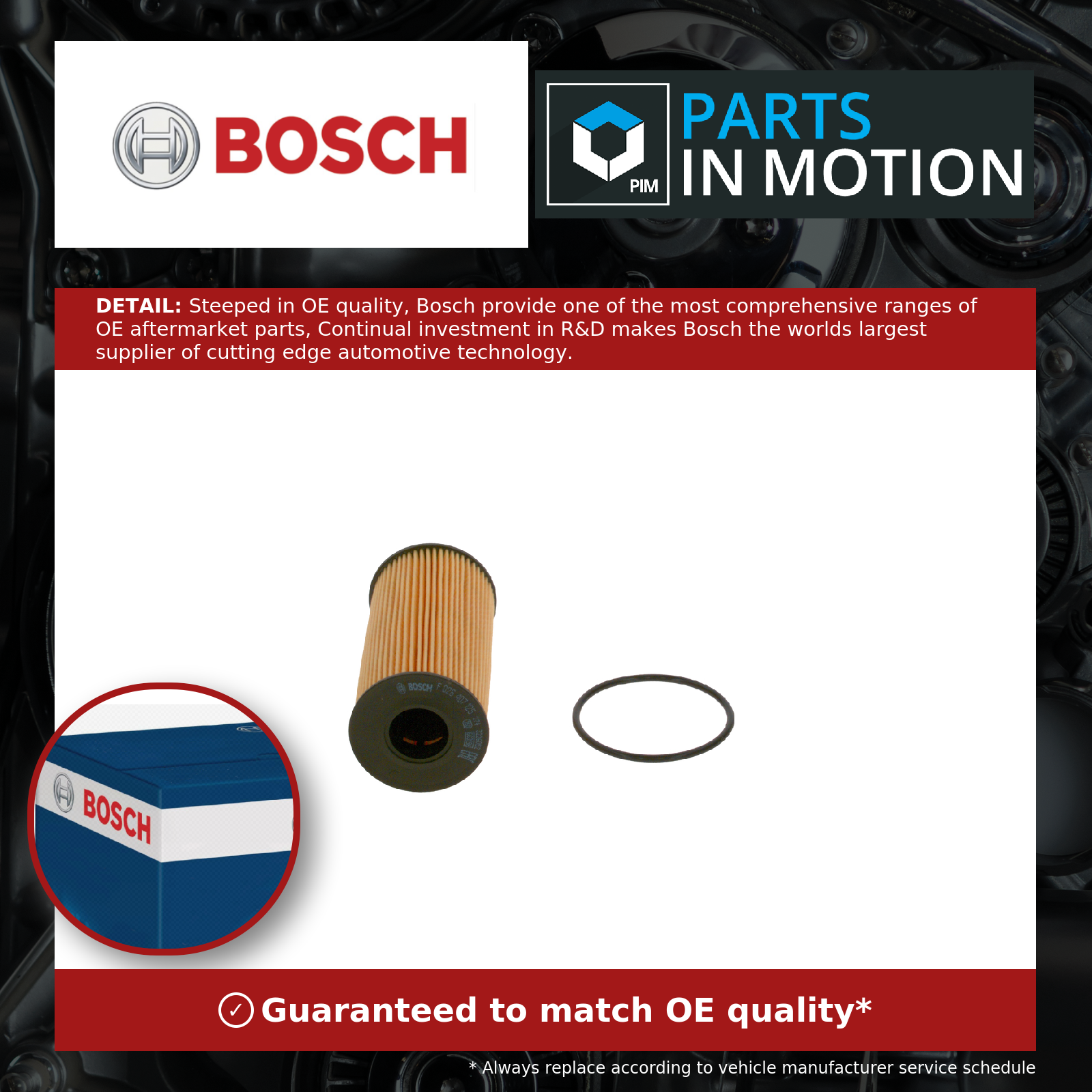 Bosch Oil Filter F026407125 [PM874525]