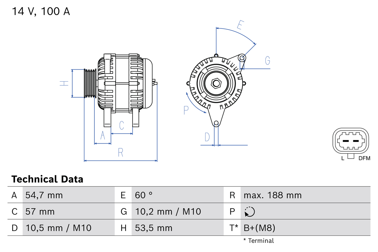 Bosch 0986082370 Alternator