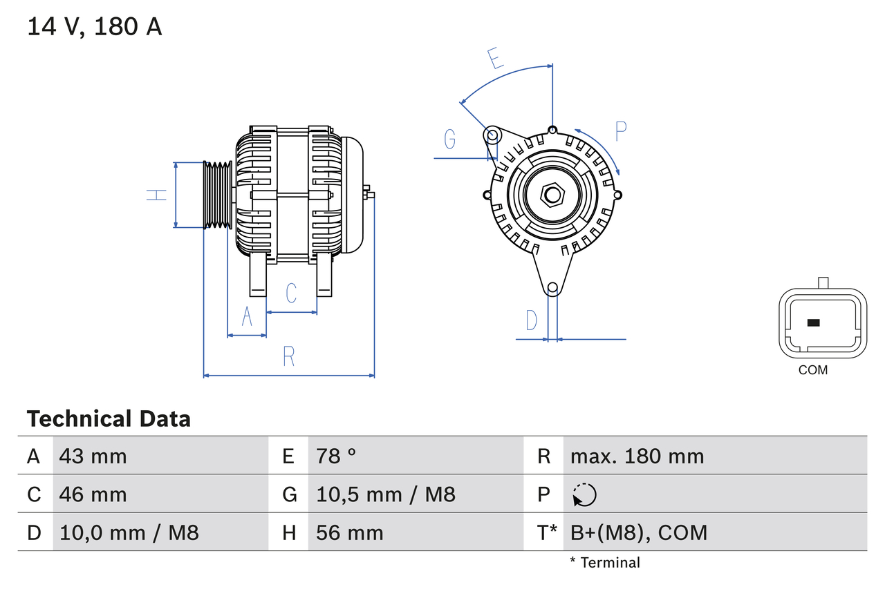 Bosch 0986082510 Alternator