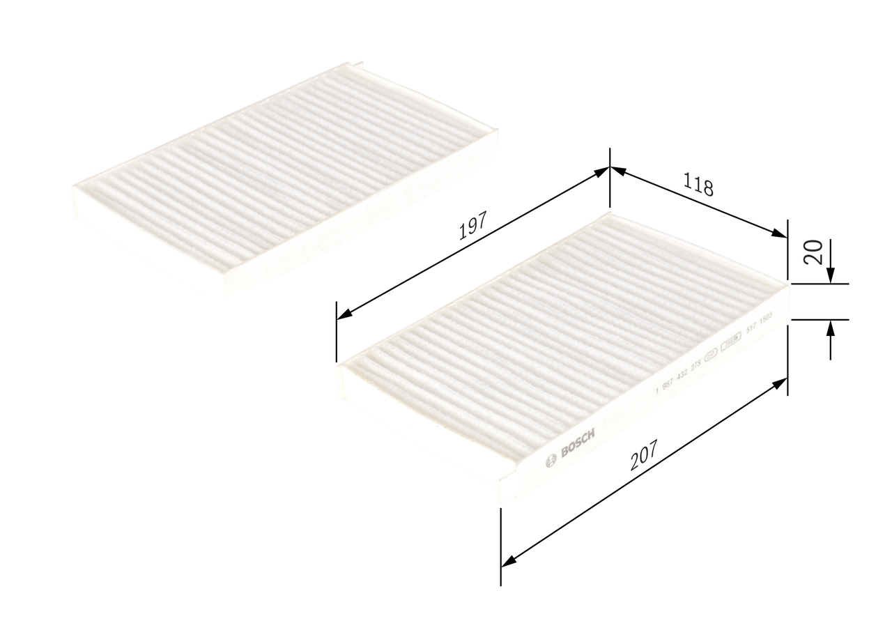 Bosch 1987432278 Pollen / Cabin Filter