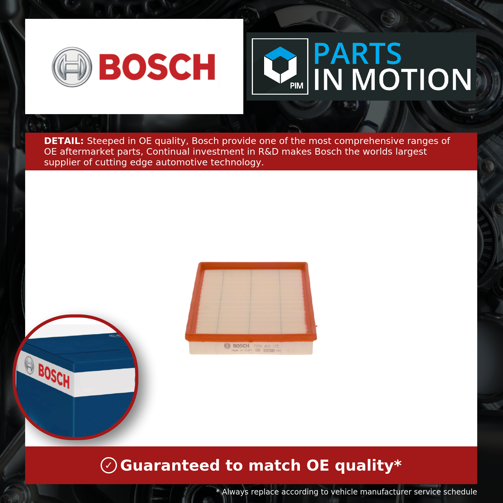 Bosch Air Filter F026400375 [PM879169]