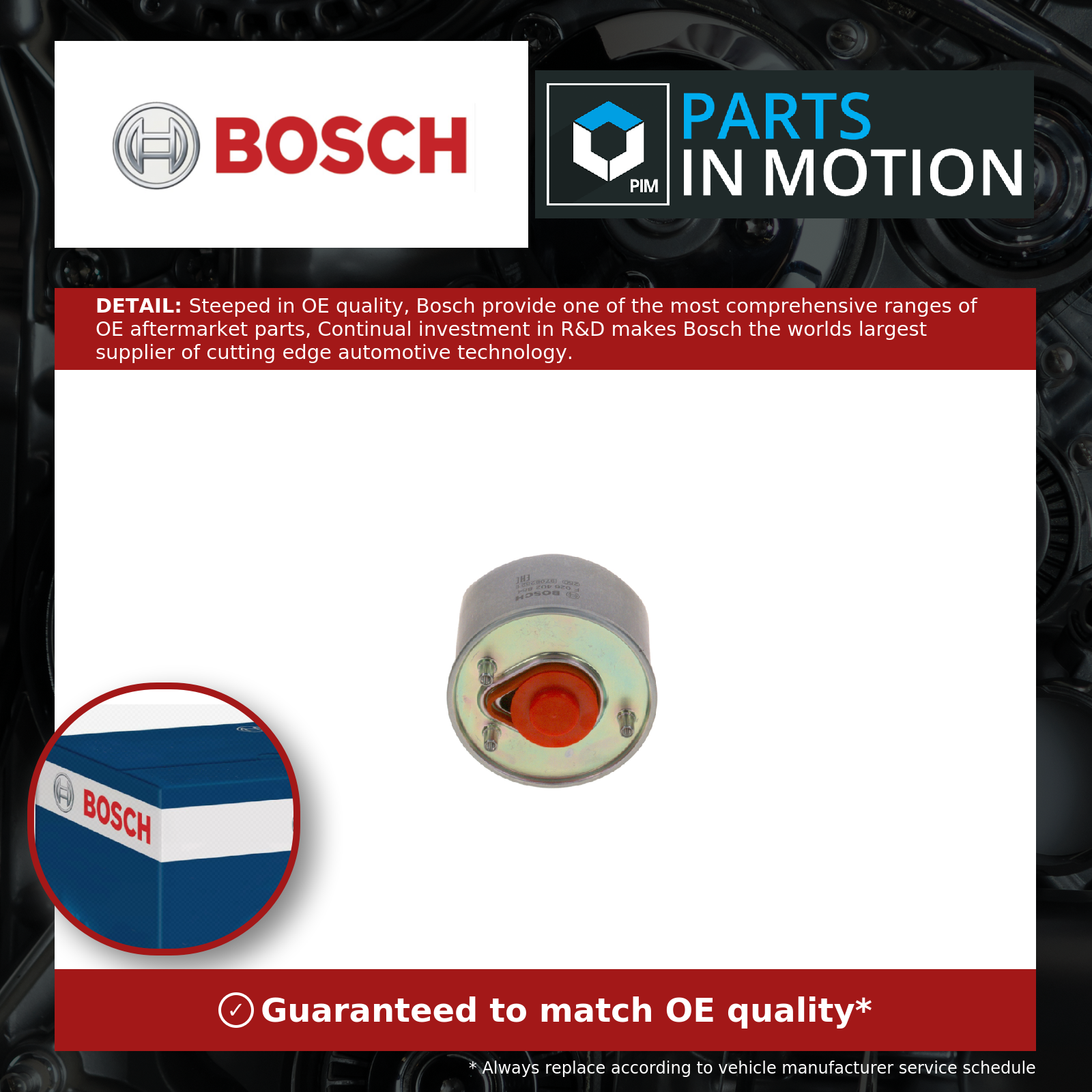 thumbnail image 2 of Bosch Fuel Filter For Ford Focus Mk3 1.6 TDCI - Genuine UK Bosch Stockist 2 of 5