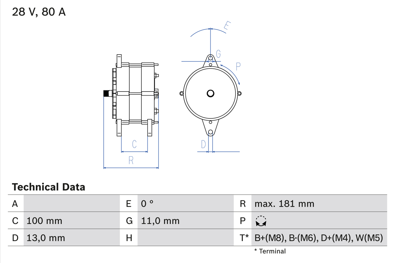 Bosch 0986039260 Alternator