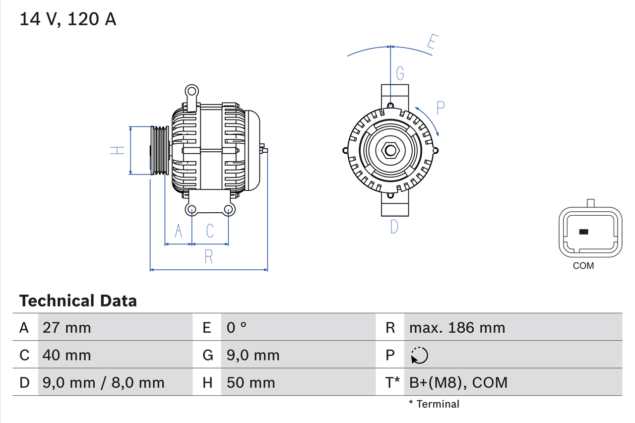 Bosch 0986082570 Alternator
