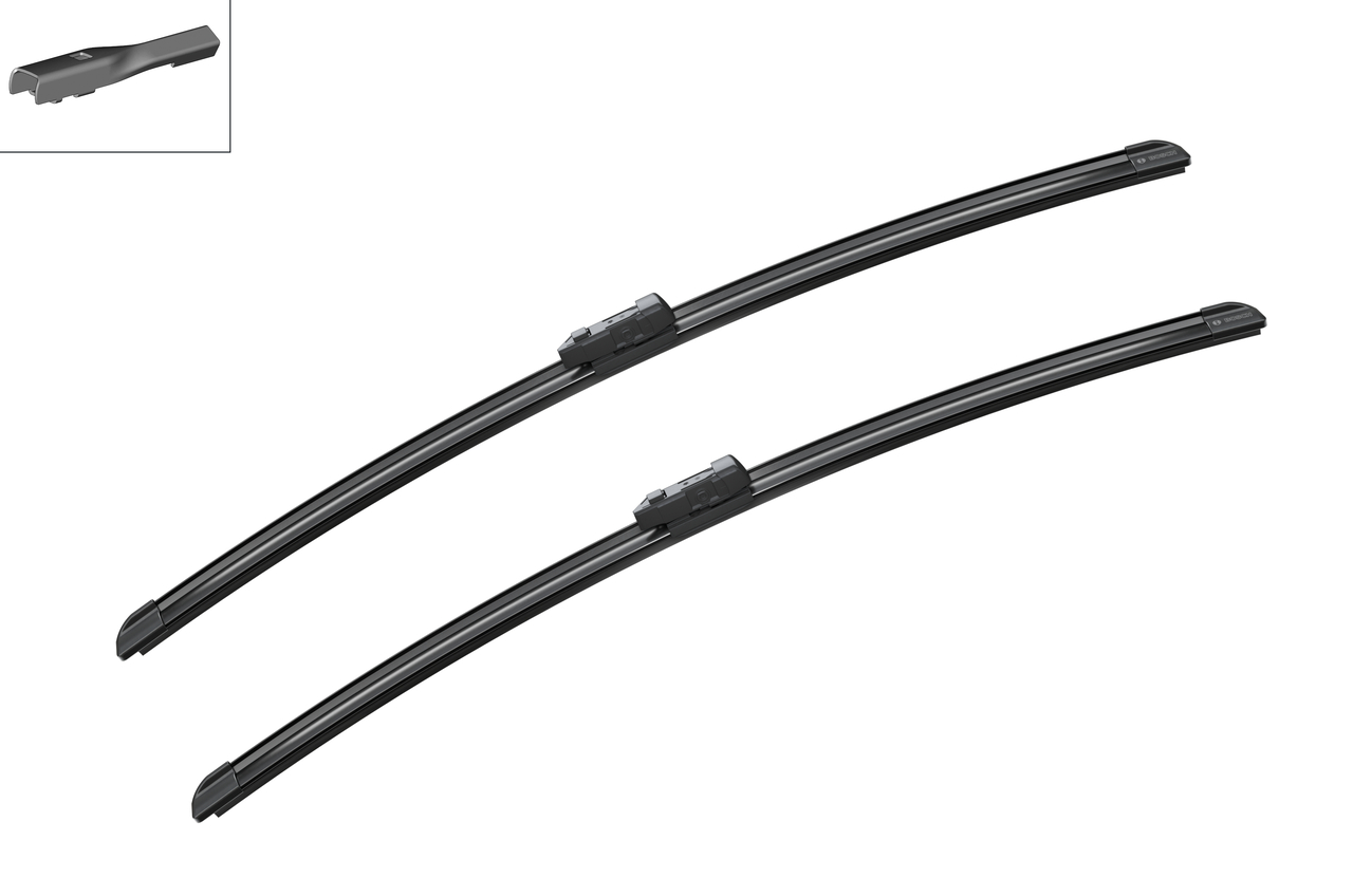 Bosch 3397014351 2x Wiper Blades (Pair) Flat / Aero type