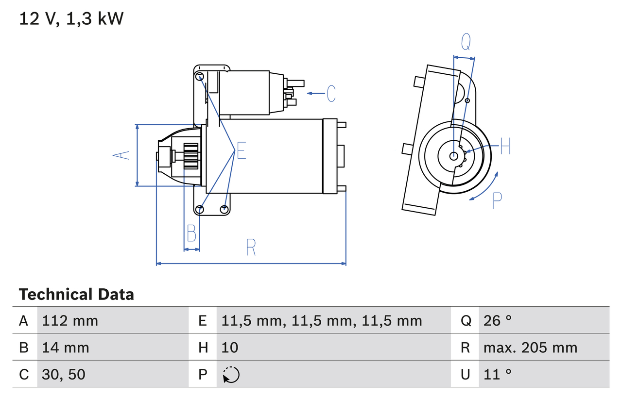Bosch 0986023480 Starter Motor