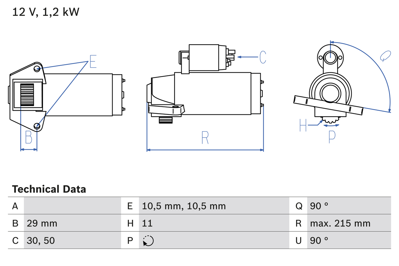 Bosch 0986023570 Starter Motor