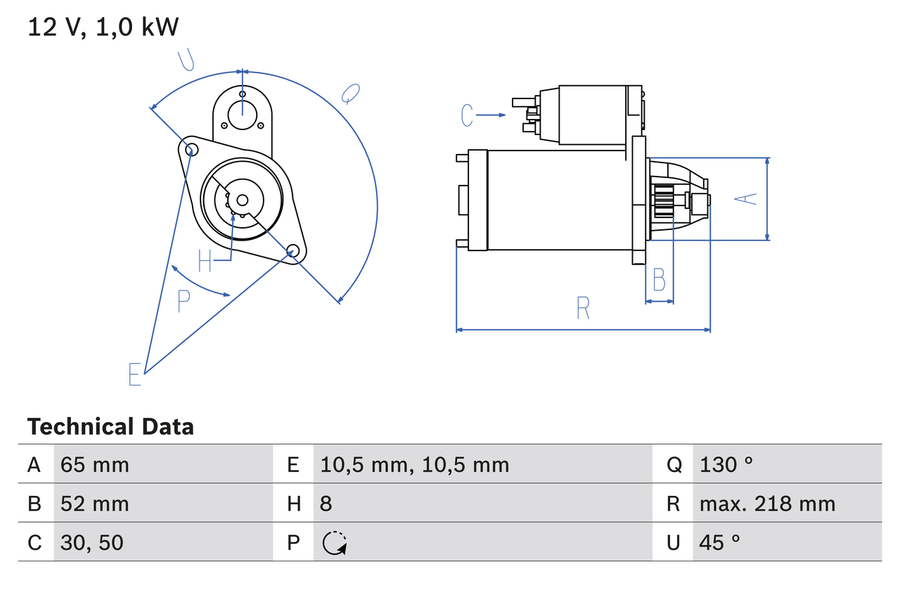 Bosch 0986024700 Starter Motor
