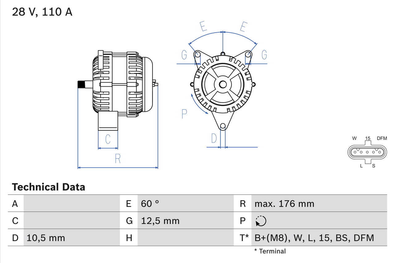 Bosch 0986047520 Alternator