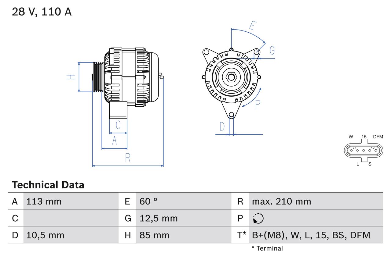 Bosch 0986049770 Alternator