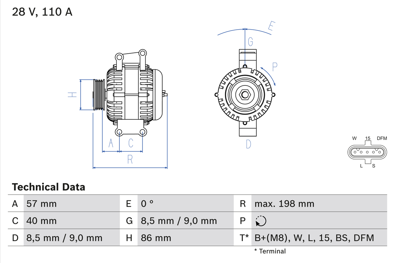 Bosch 0986049780 Alternator