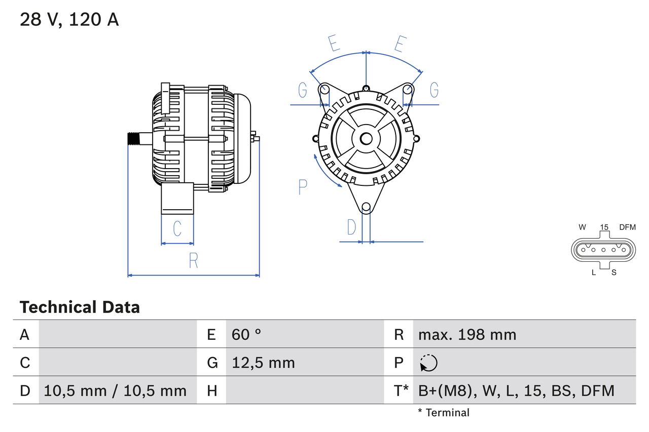 Bosch 0986082930 Alternator