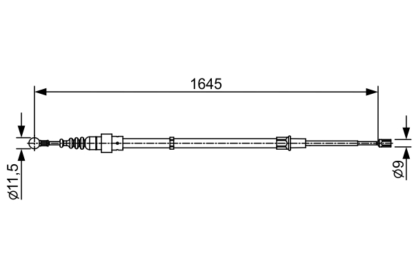 Bosch 1987482451 Handbrake Cable