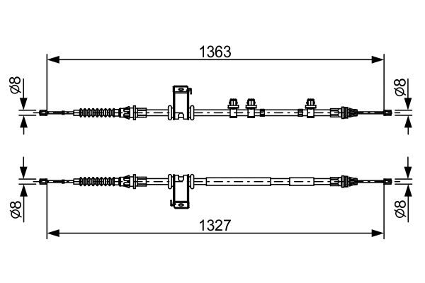 Bosch 1987482453 Handbrake Cable